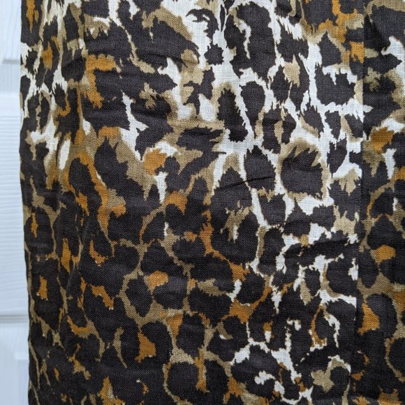 Veronica Beard Seki Leopard Printed Linen Dress - size 0 - Picture 12 of 15